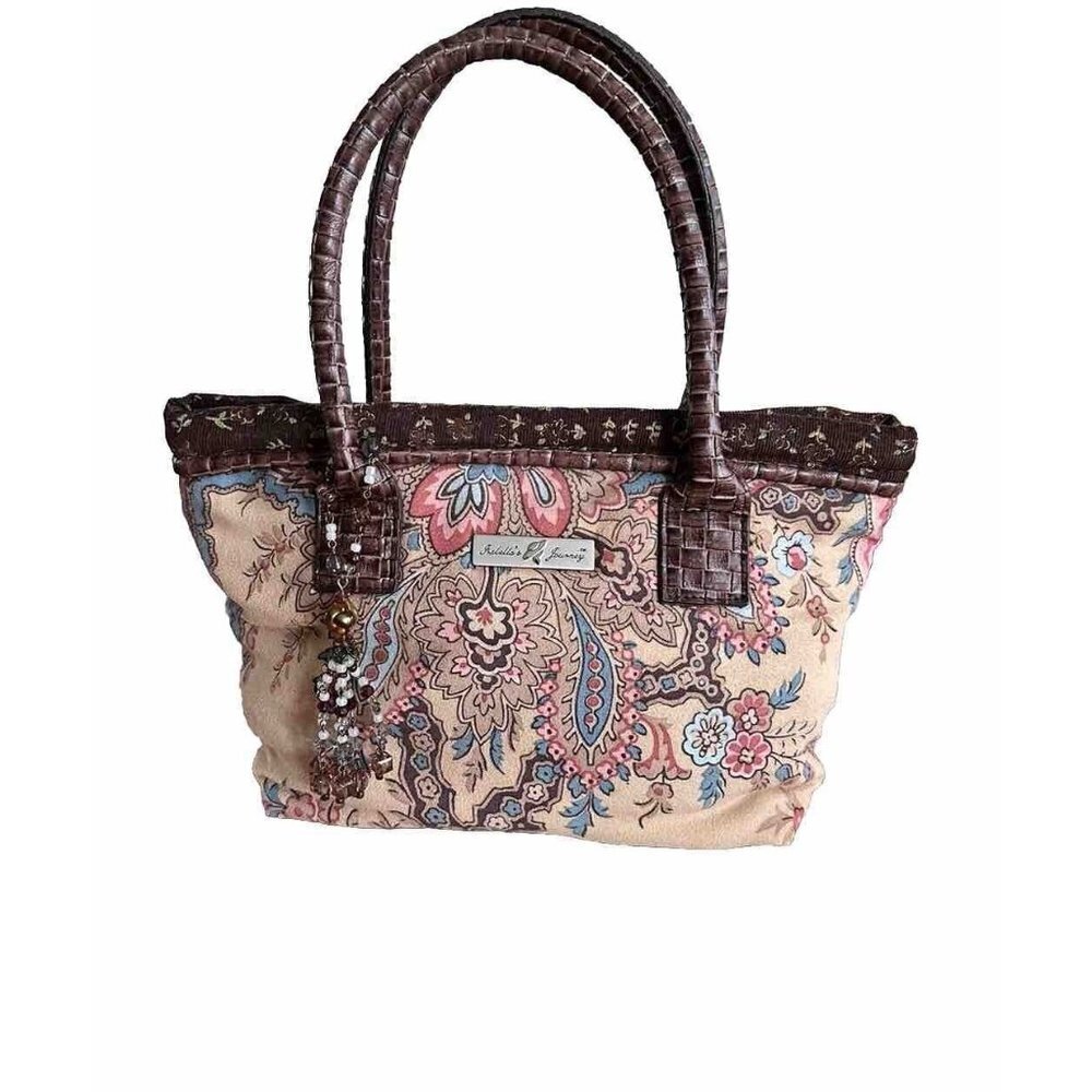 Isabella's Journey Tapestry Handbag  Bag Purse Brown Fall Floral Y2K Retro